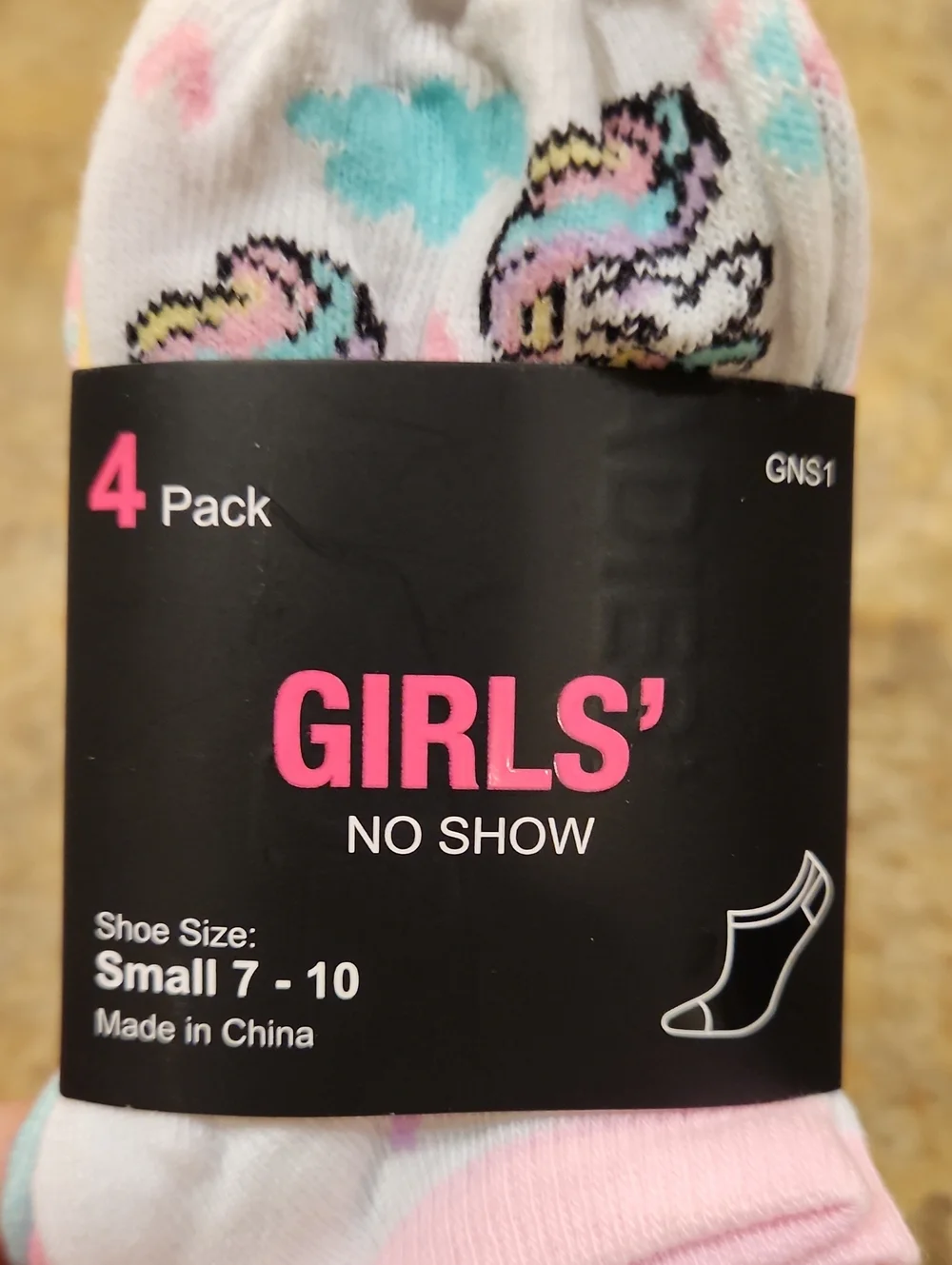 2 Packs Of Girls No Show Socks